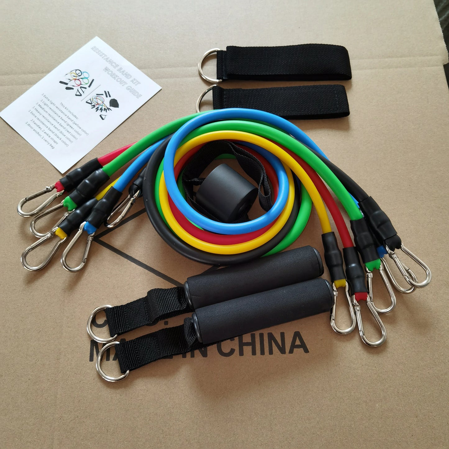 11 Pieces/Set Crossfit Latex Resistance Band Training Exercise Tube Yoga Rope Pull Elastic Rubber Expander Belt