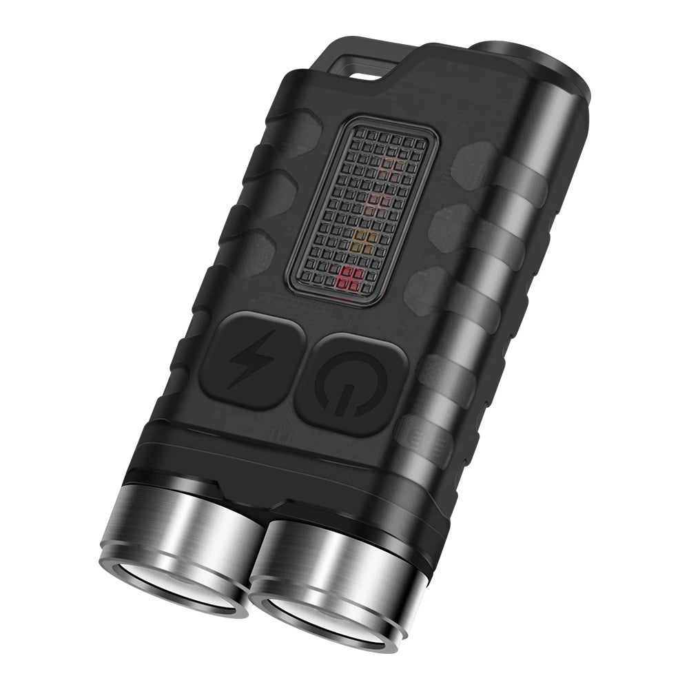 BORUiT V3 Keychain UV LED EDC Flashlight Type-C Rechargeable Work Light Torch with Magnet Waterproof Camping Pocket Lantern