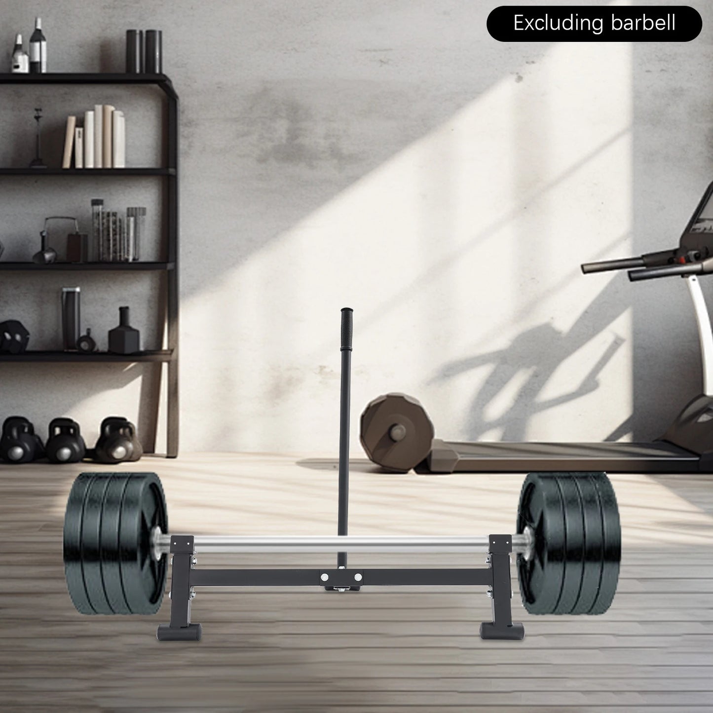 Heavy Duty Carbon Steel Bilateral Barbell Changer for Easy Changing Plates Anti-slip Handle Deadlift Stand