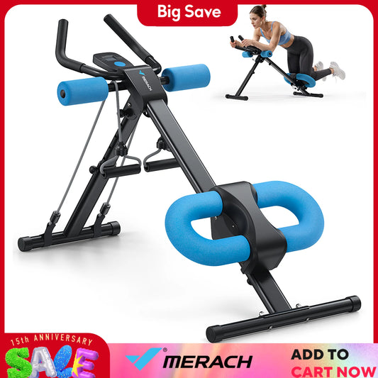 MERACH Ab Machine Adjustable Trainer Workout Foldable Abdominal Exercise Machine