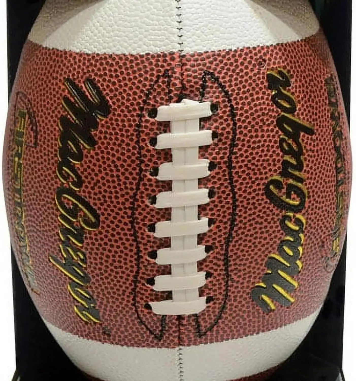 Football Durable Synthetic Cover, High Air Retention, Half Stripe & Gold Foil Design