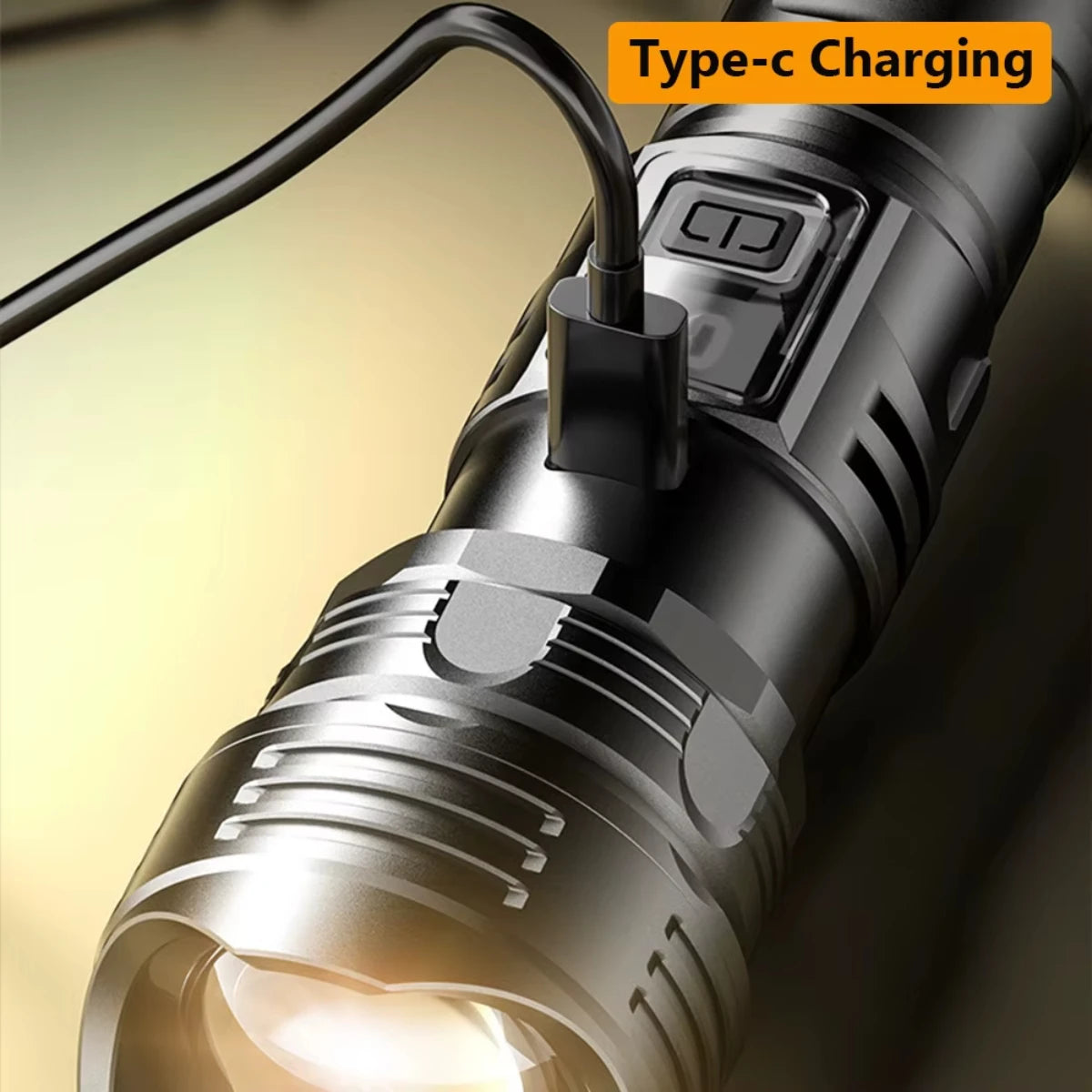 USB Rechargeable High Power LED Flashlight Super Bright Torch, Portable Hand Light