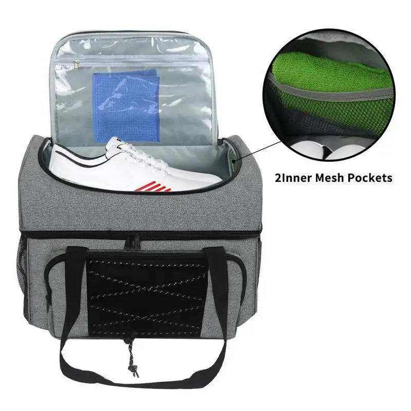 Bowling Ball Bag/ Tote, 2 Balls With Padded Compartments Extra Space For A Single Pair Of Shoes