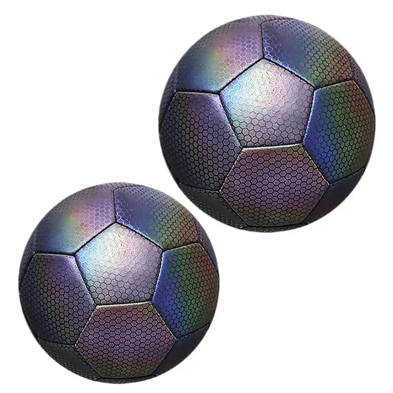 Reflective  Holographic Luminous Soccer (Foot)Ball Night Outdoor Standard Size 4/5 for Training