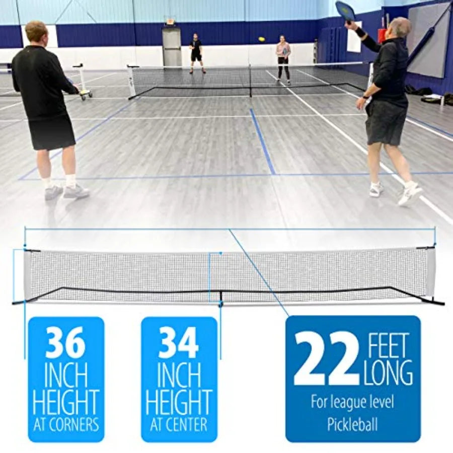 Bundle Set, 3 in 1 4X Carbon Fiber Paddles and 4 Balls. Complete Regulation Size Portable Pickleball Net