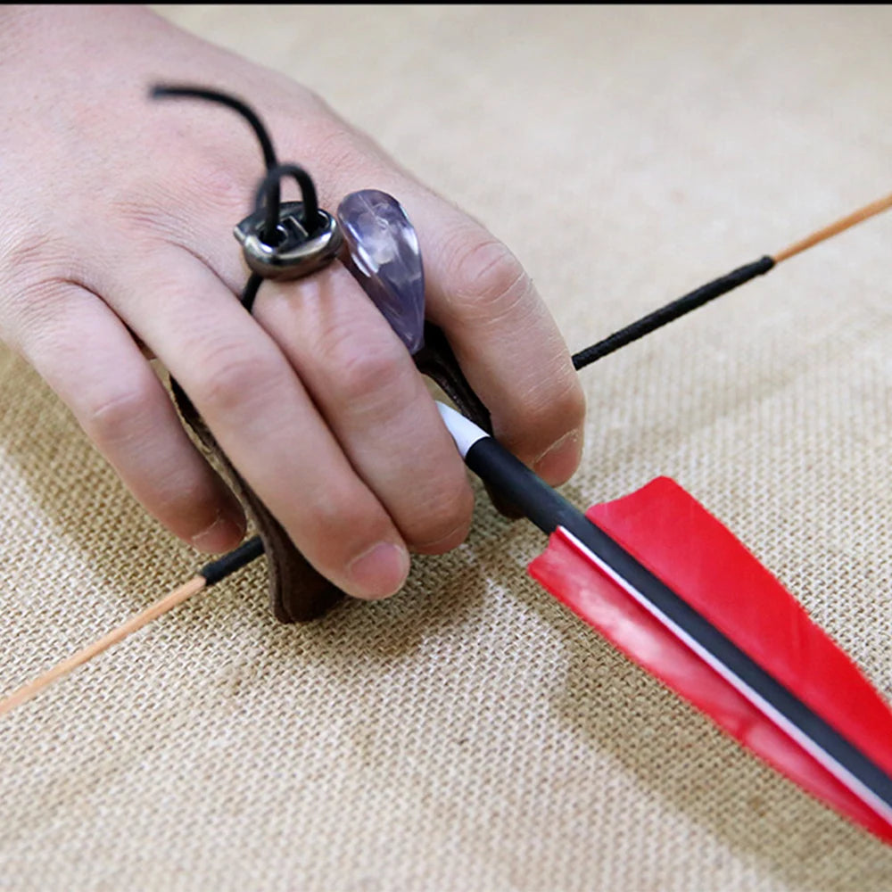Archery Cow Leather Finger Tab Good For Recurve Bow