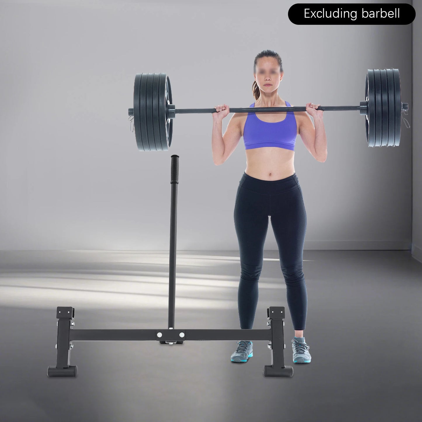 Heavy Duty Carbon Steel Bilateral Barbell Changer for Easy Changing Plates Anti-slip Handle Deadlift Stand