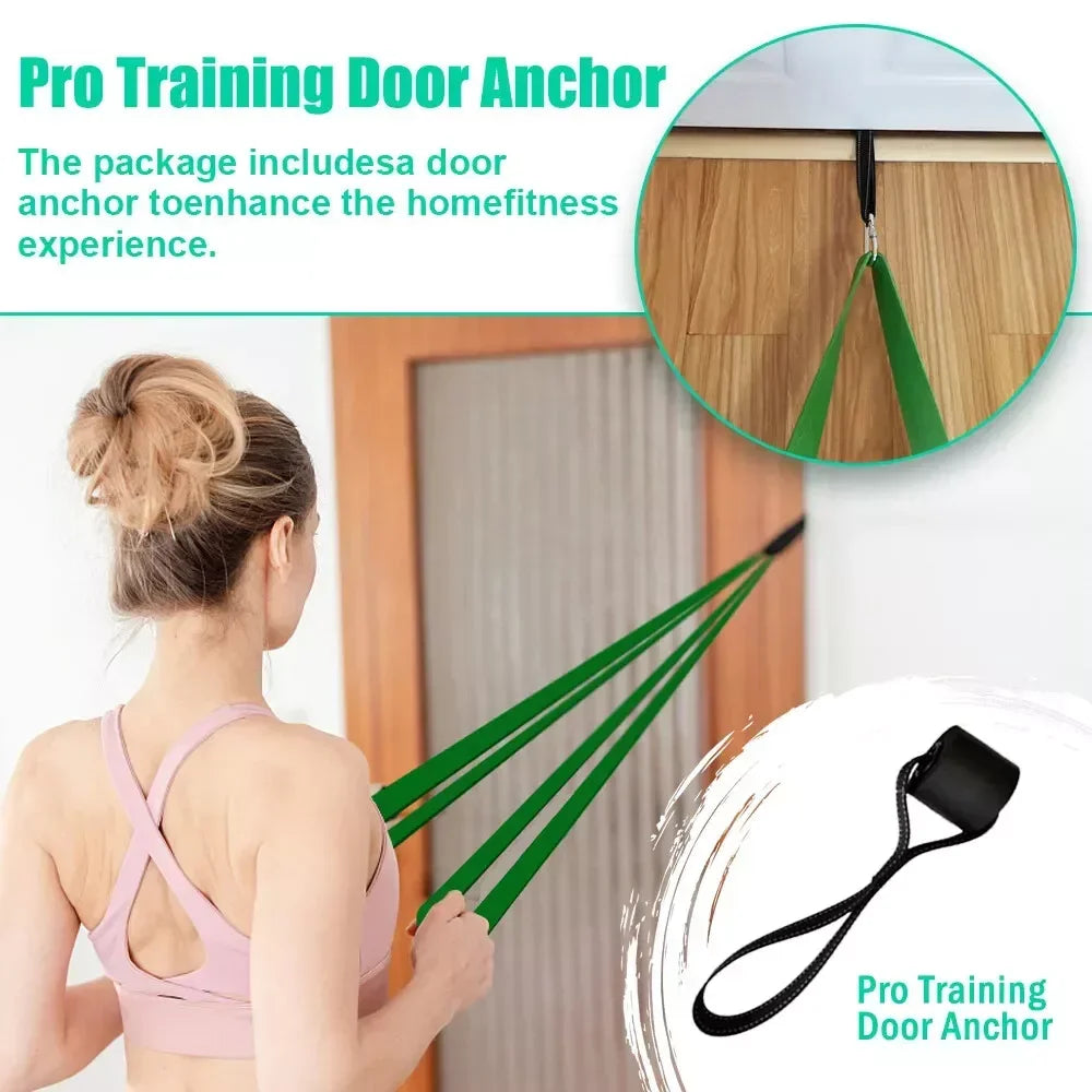 5~125lbs Tpe Gym Resistance Bands Gym Equipment for Home Boxing Yoga Exercise Equipment  Shoulder Back Rehab for Woman Man