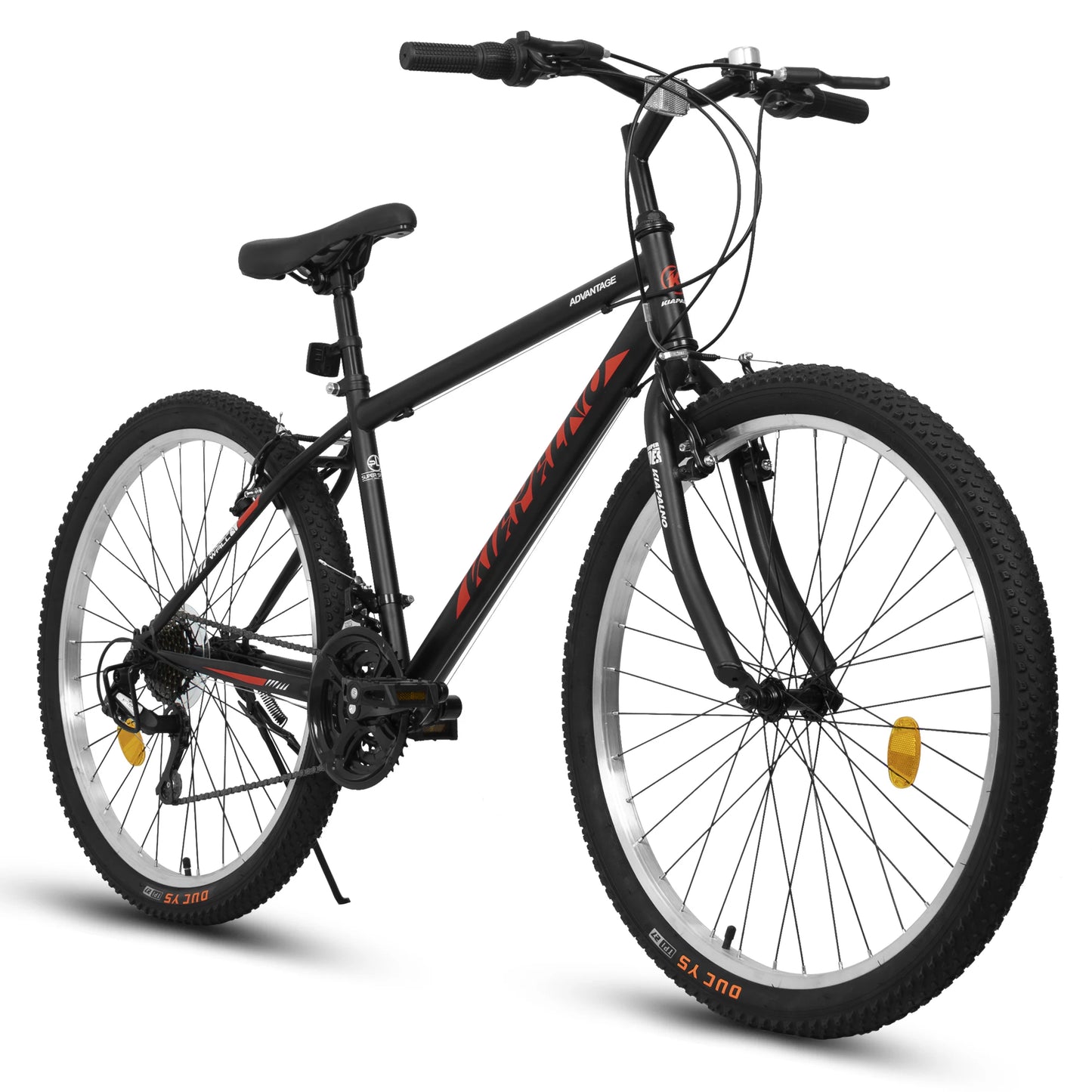 24/26 Inch Mountain Bike for Men Women, 21 Speeds Commuter MTB Bike with Dual V Brake and Steel Frame for Trail Beach Snow