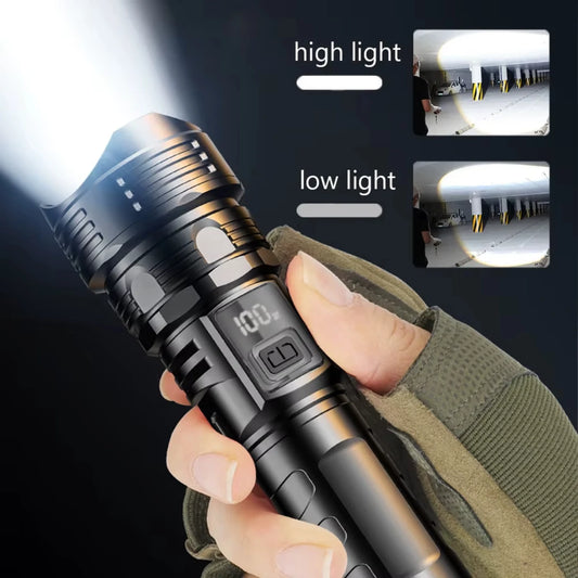 USB Rechargeable High Power LED Flashlight Super Bright Torch, Portable Hand Light