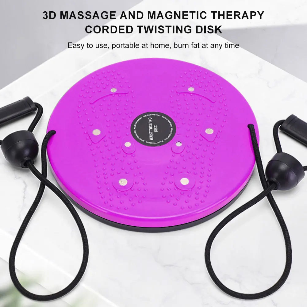 Fitness Disc with Pull Rope Magnetic Massage Plate Multifunction Weight Loss Tool
