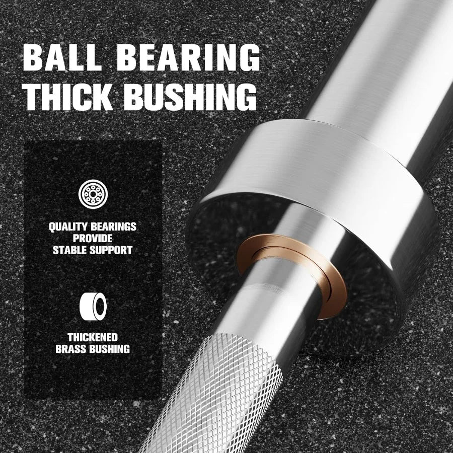 7FT Barbell 2 Inch Bar for Squat, Deadlift, Overhead Press - 500lbs Capacity