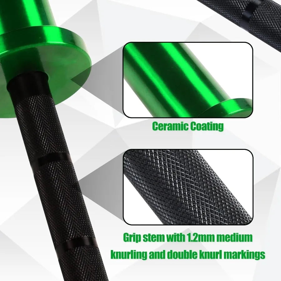 Barbell 5LB Mini Barbell Bar 4ft for Beginner Women and Weighted Bar Compatible with 2Inch Weight Plates, 70lbs capacity