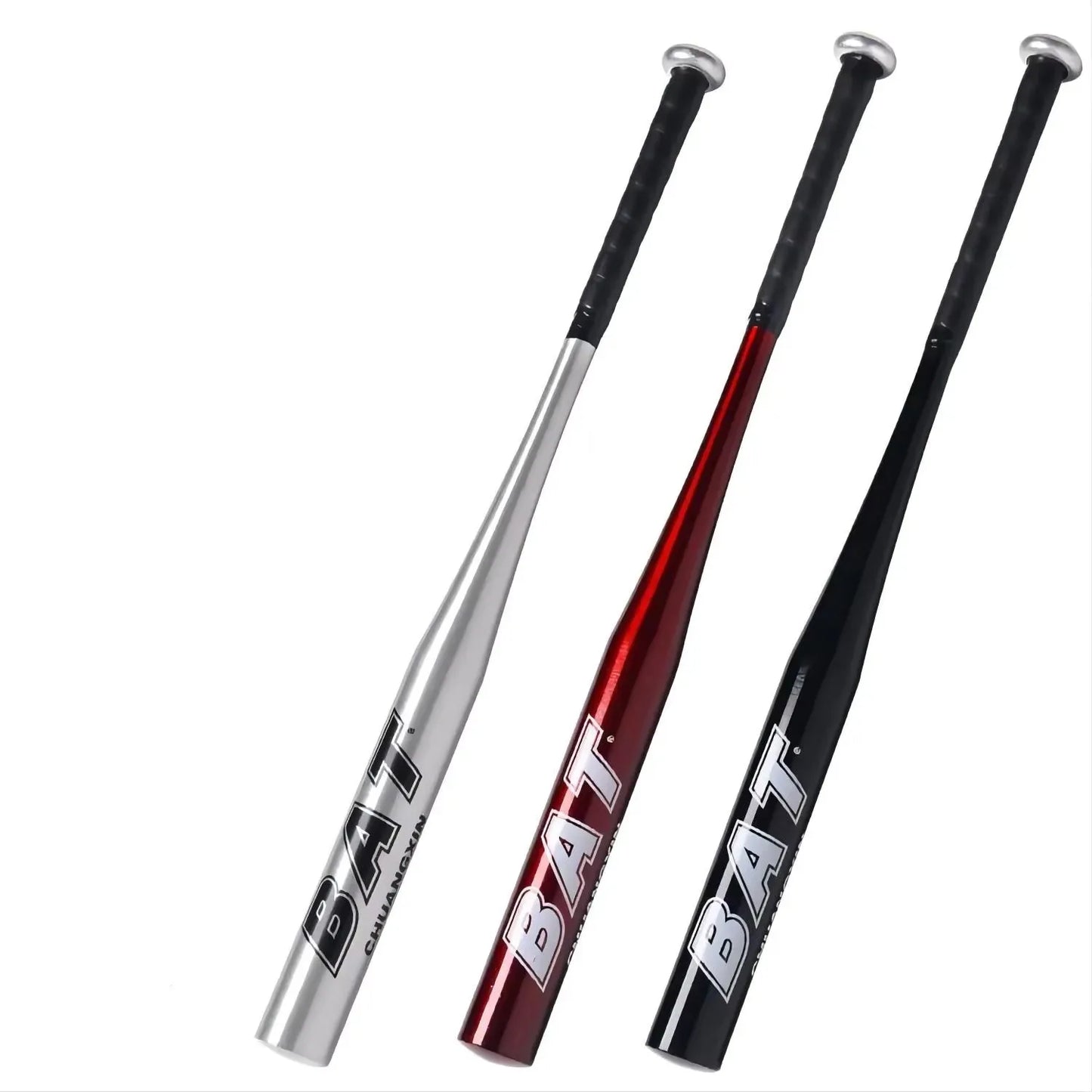 20/30"  Baseball Bat Aluminum Alloy Thickened Baseball Bat Silver/ Black