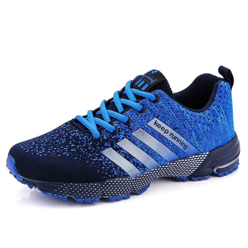 New men's and women's flying mesh surface spring summer breathable casual sports shoes flat vulcanized couple running big size48