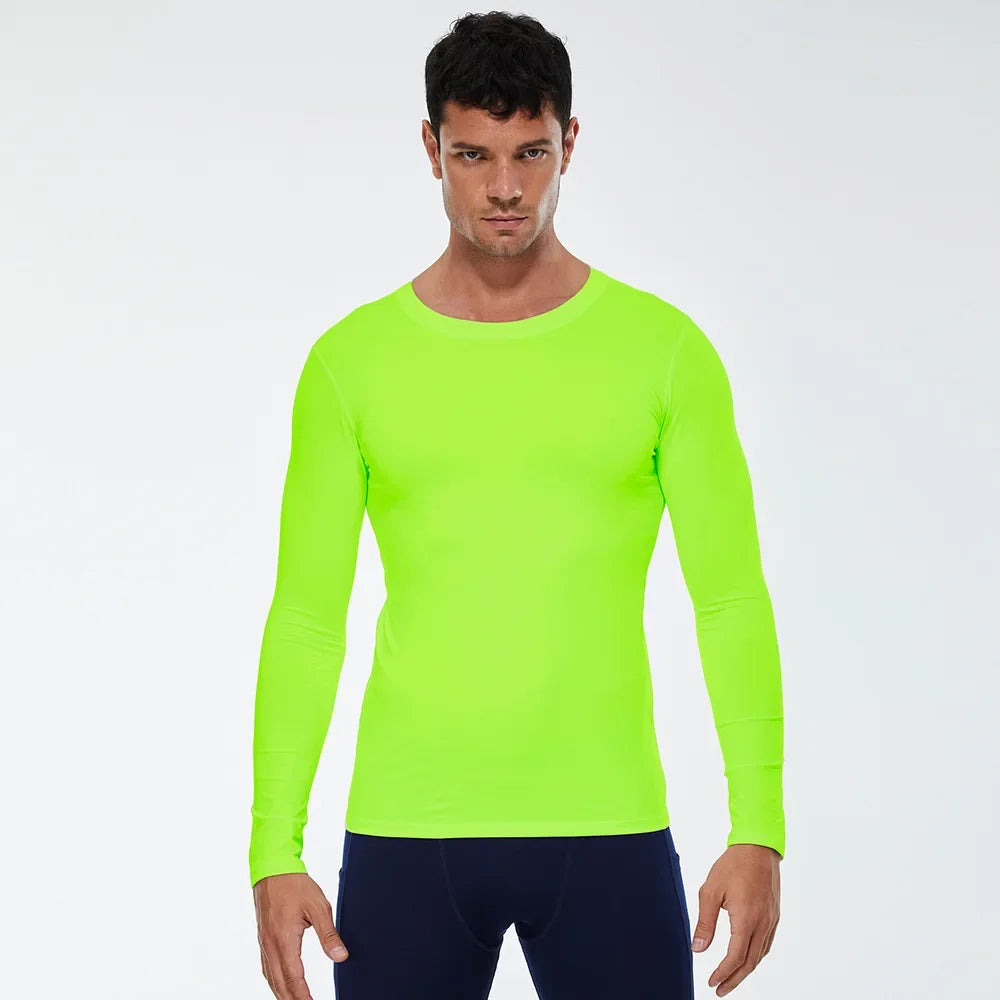 Men Compression Running T-Shirt Fitness Tight Long Sleeve Sport T-shirt