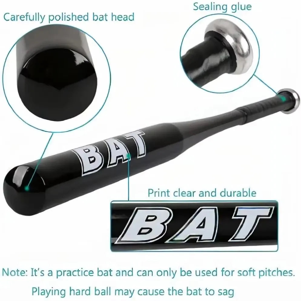 20/30"  Baseball Bat Aluminum Alloy Thickened Baseball Bat Silver/ Black