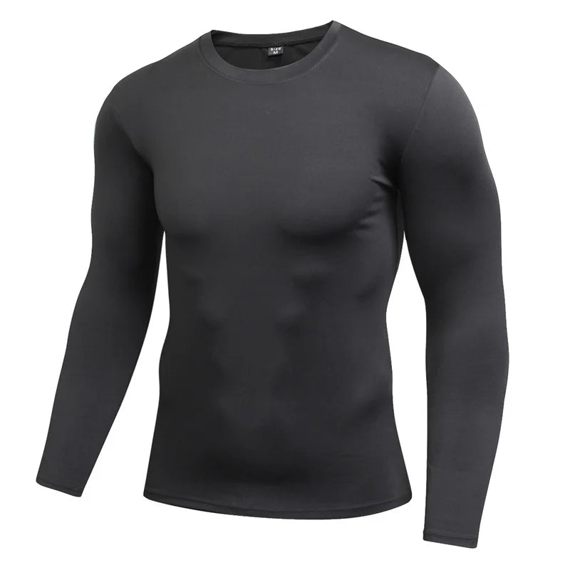 Men Compression Running T-Shirt Fitness Tight Long Sleeve Sport T-shirt