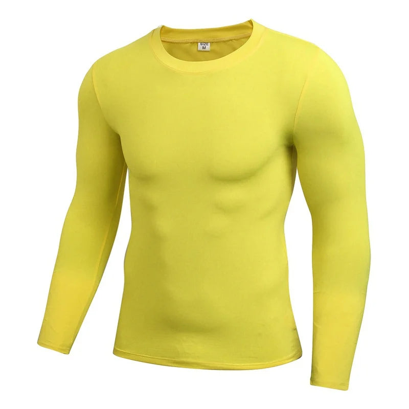 Men Compression Running T-Shirt Fitness Tight Long Sleeve Sport T-shirt