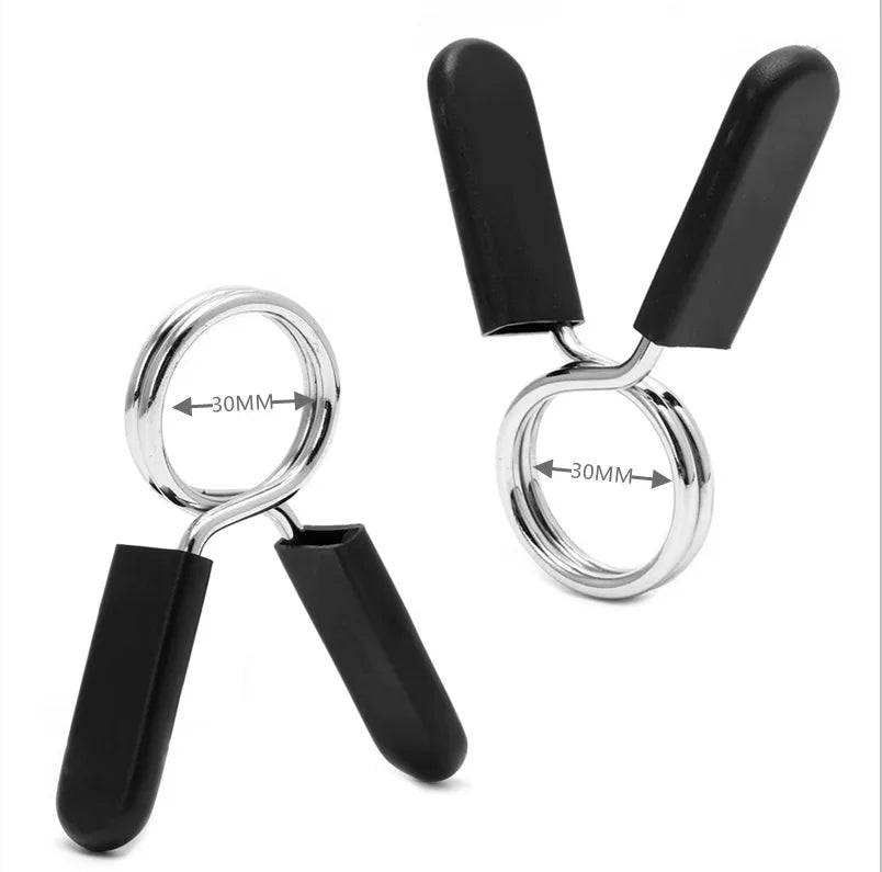 2 Piece 25/28/30 mm Barbell Clamp Spring Collar Clips  Barbell Lock