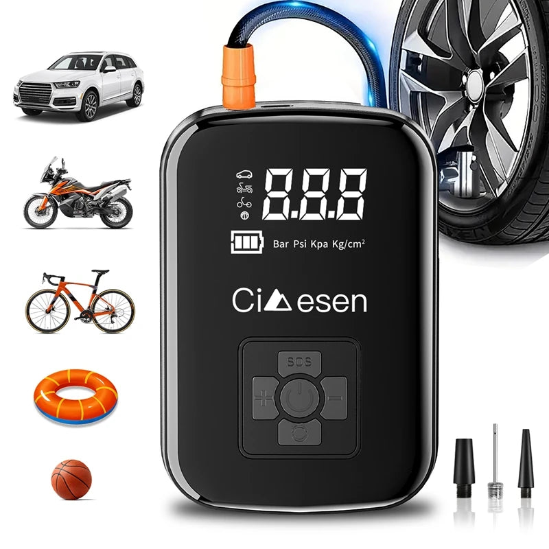 Rechargeable Air Pump 150PSI Portable Electric Tire Inflation Air Compressor