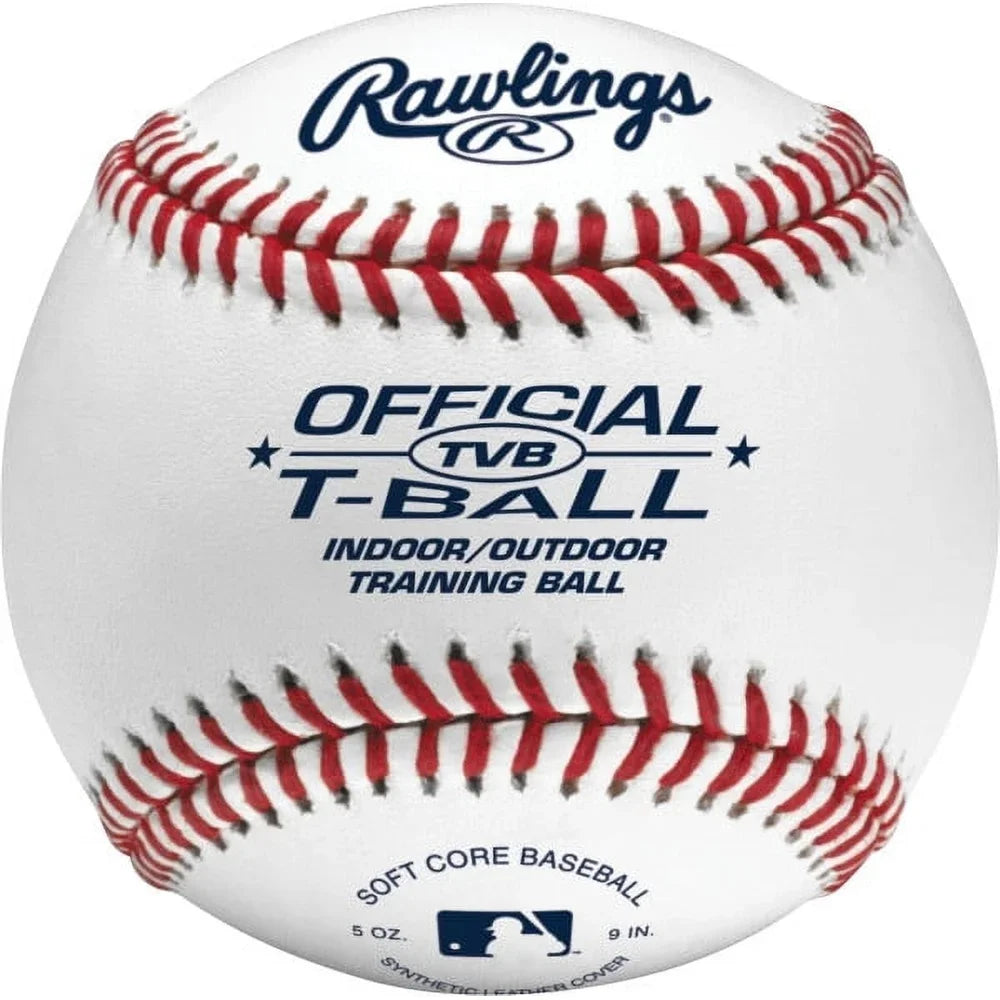 Youth (<8) T-Ball Training Ball 6 Pack Soft Sponge Rubber Indoor Outdoor Practice Baseball  Safe Durable Design