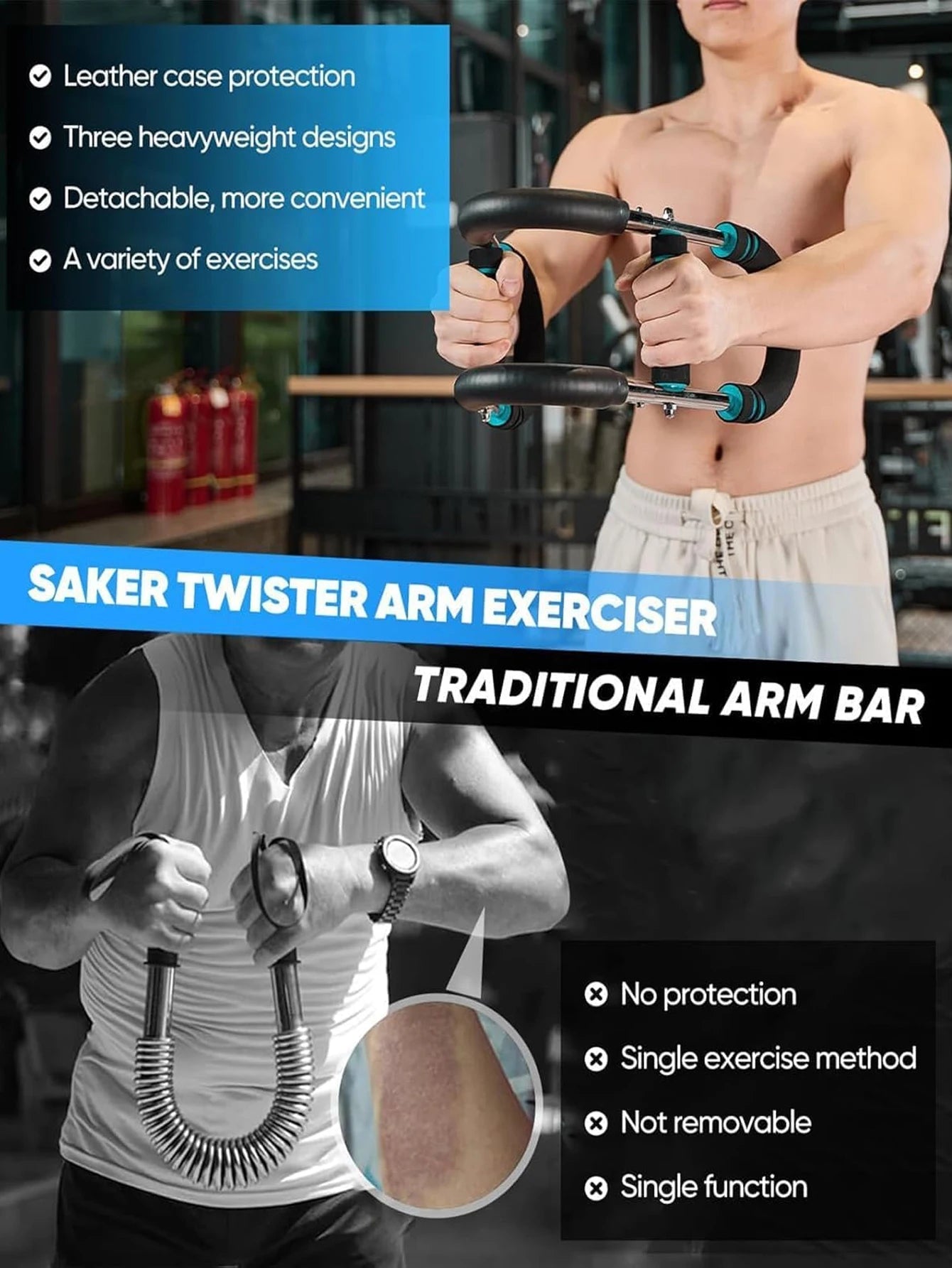 The Ultimate Arm Trainer Adjustable Chest Expander Arm Exerciser Shoulder Muscle Training Fitness Equipment