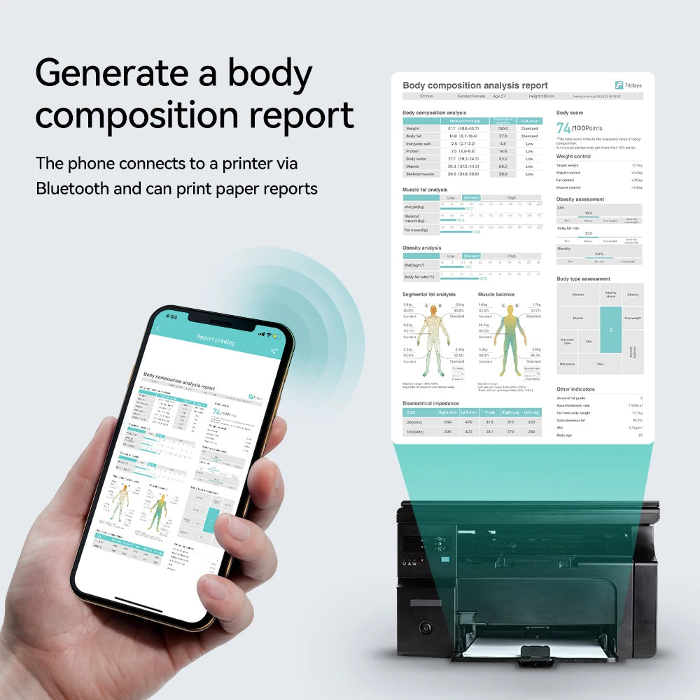 Smart 8 Electrode Scale; Bioimpedance, Electronic Digital Weight, Balance, Fat, Body Water, Muscle, Mass, BMI Body Composition