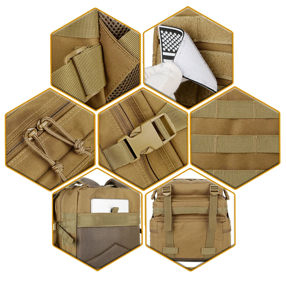 50L Man Tactical Backpacks Traveling Bags Outdoor 3P School Pack EDC Molle Pack For Trekking Hunting Bag camping equipment