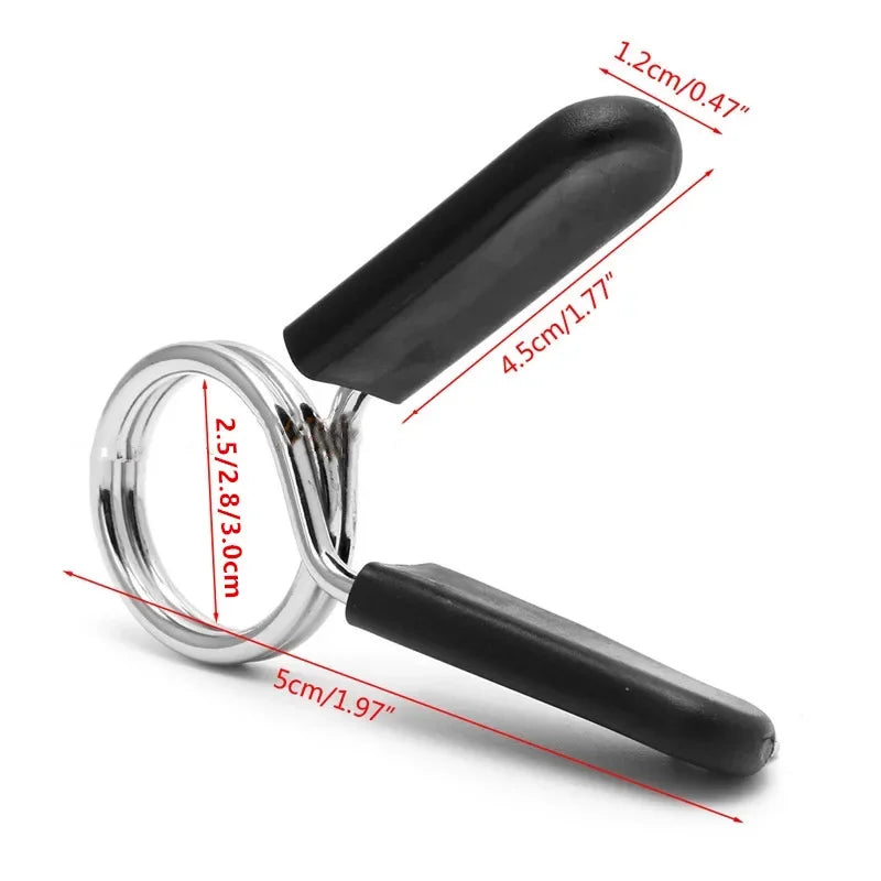 2 Piece 25/28/30 mm Barbell Clamp Spring Collar Clips  Barbell Lock
