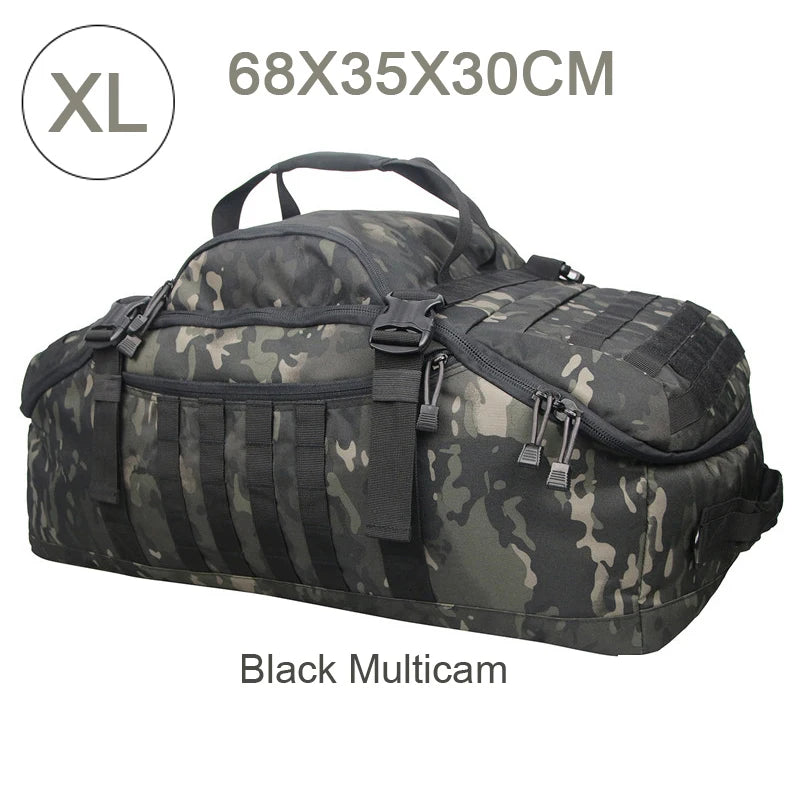 LQARMY 30L 50L 80L Outdoor Mountaineering Bag Molle Tactical Backpack Large Duffel Bag for Hiking Camping Travel
