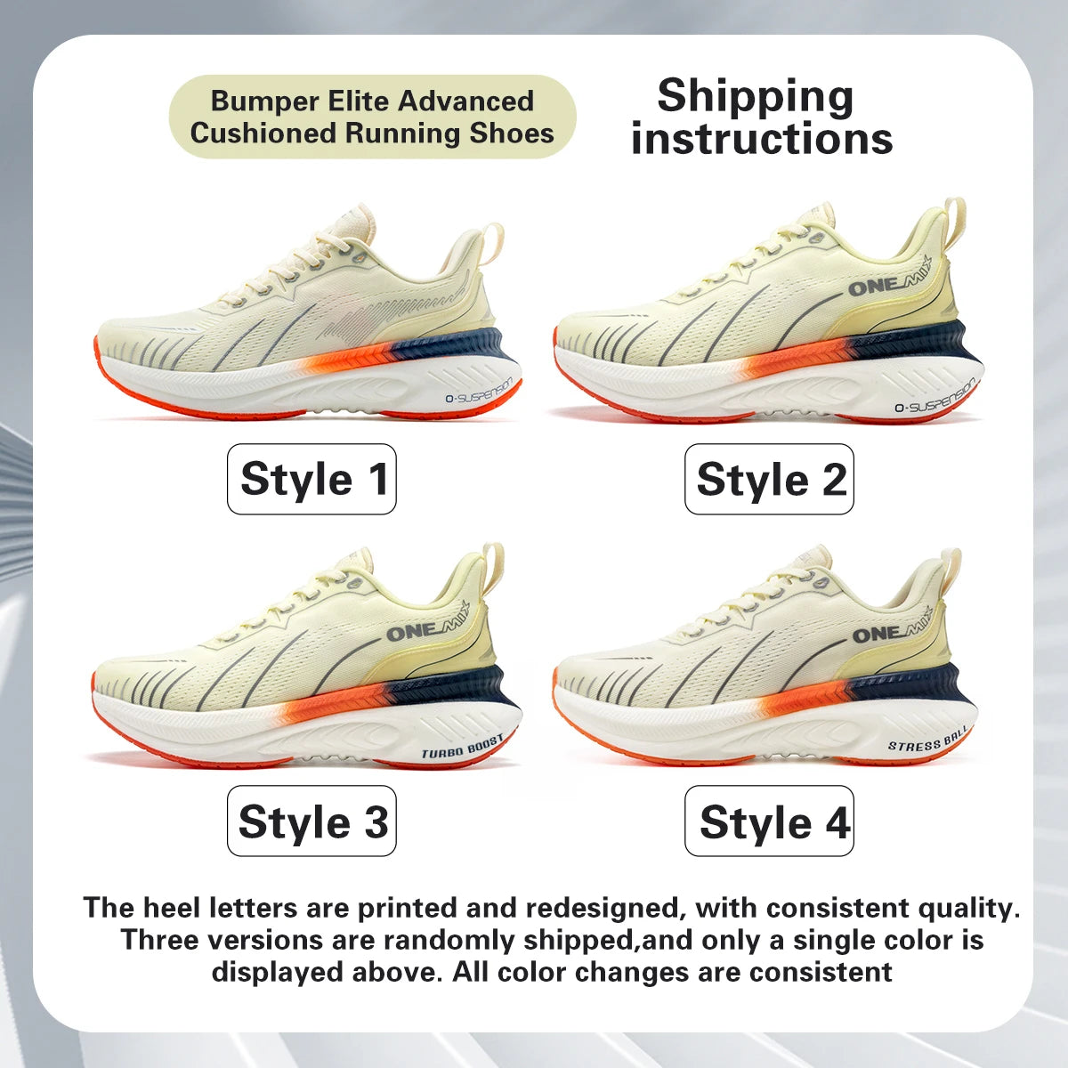 ONEMIX New Cushioning Running Shoes For Men Women  Suitable Heavy Runners Lace Up Non-slip Color: Red