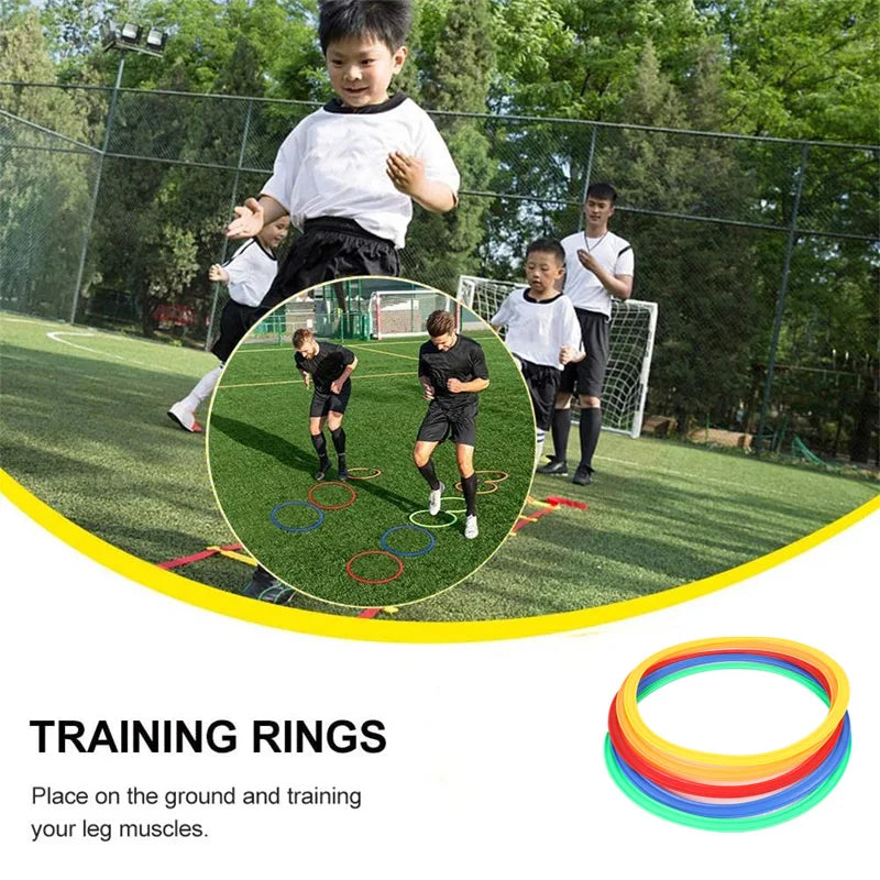 Durable Agility Training Rings Portable Football Soccer Speed Agility, 10pcs