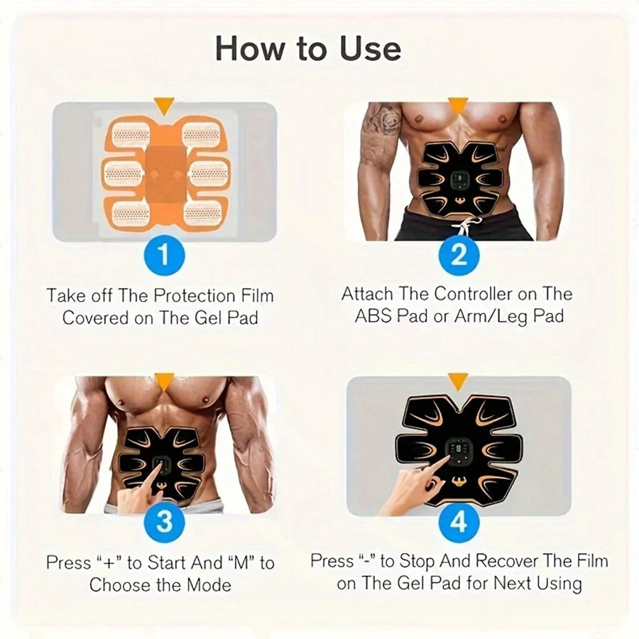 Abs Stimulator, Abdominal Toning Workout for Abdomen/Arm/Leg, Workout Equipment