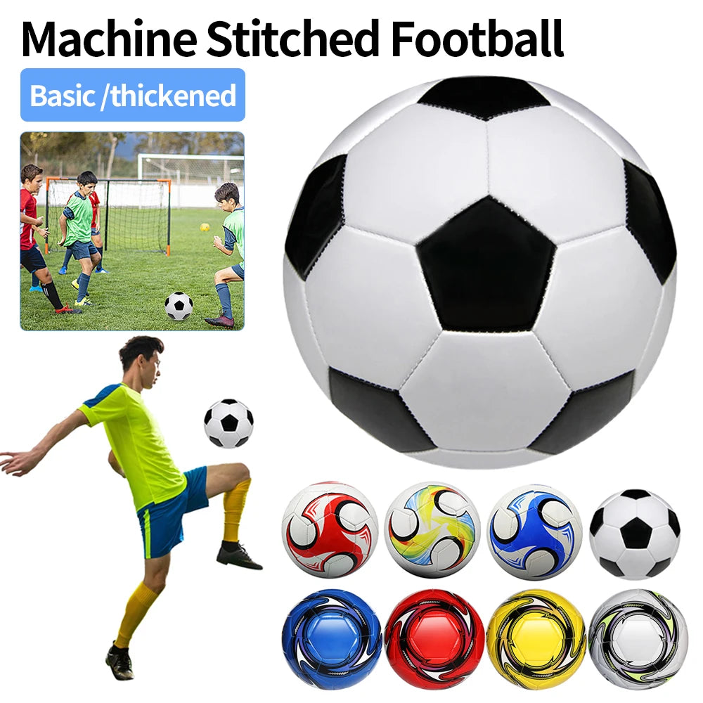 Football Professional Soccer Ball Size 5, PU Leather Machine-stitched Football Ball Training