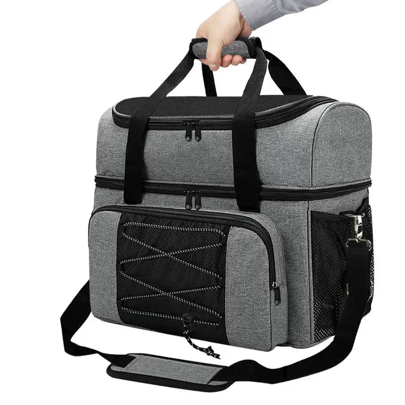 Bowling Ball Bag/ Tote, 2 Balls With Padded Compartments Extra Space For A Single Pair Of Shoes