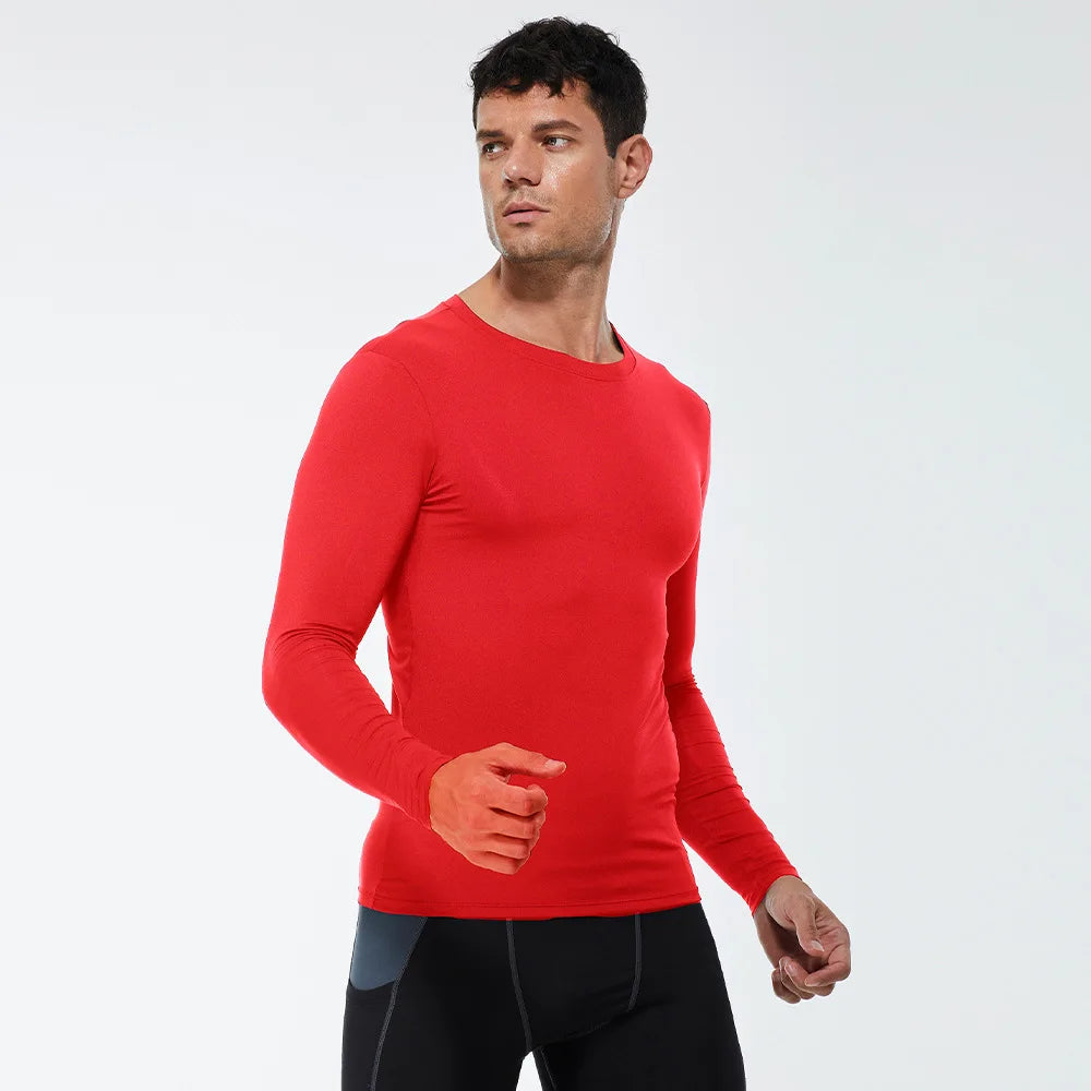 Men Compression Running T-Shirt Fitness Tight Long Sleeve Sport T-shirt