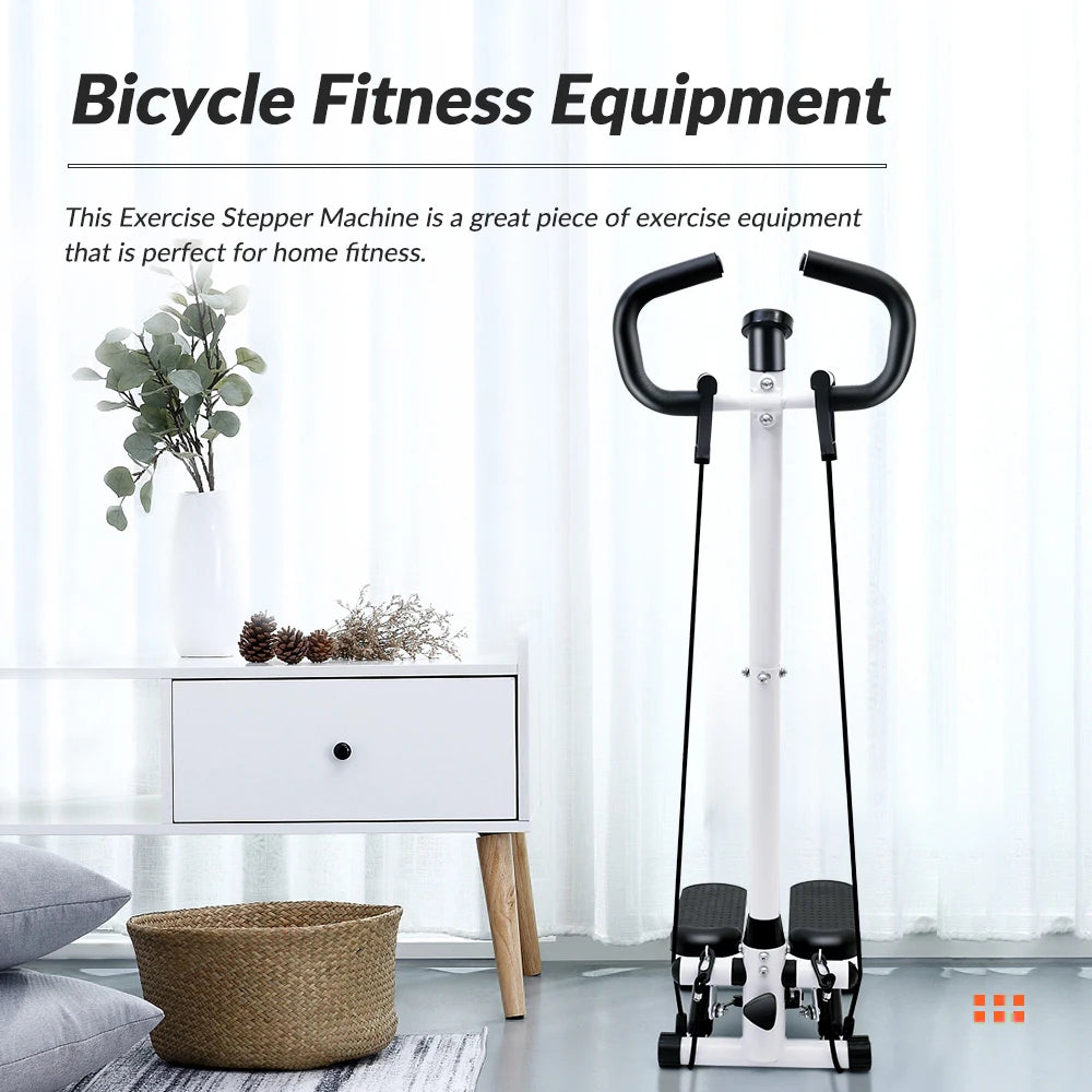 Exercise Stepper Machine For Home Fitness LCD Display Handle and Resistance Bands Climber
