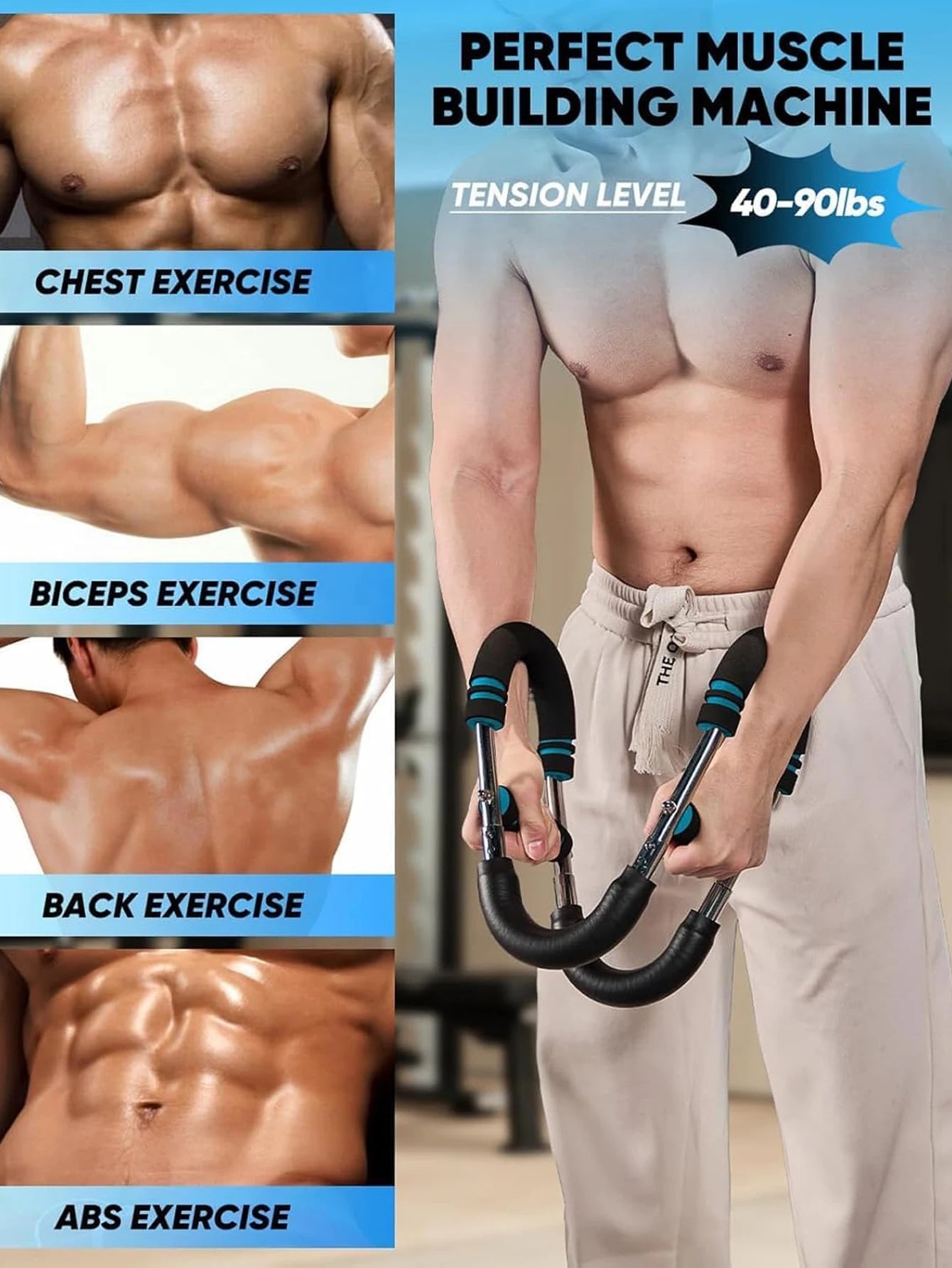 The Ultimate Arm Trainer Adjustable Chest Expander Arm Exerciser Shoulder Muscle Training Fitness Equipment