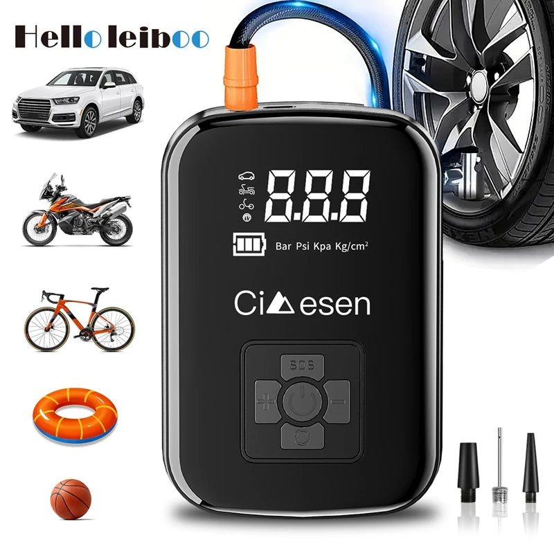 Rechargeable Air Pump 150PSI Portable Electric Tire Inflation Air Compressor