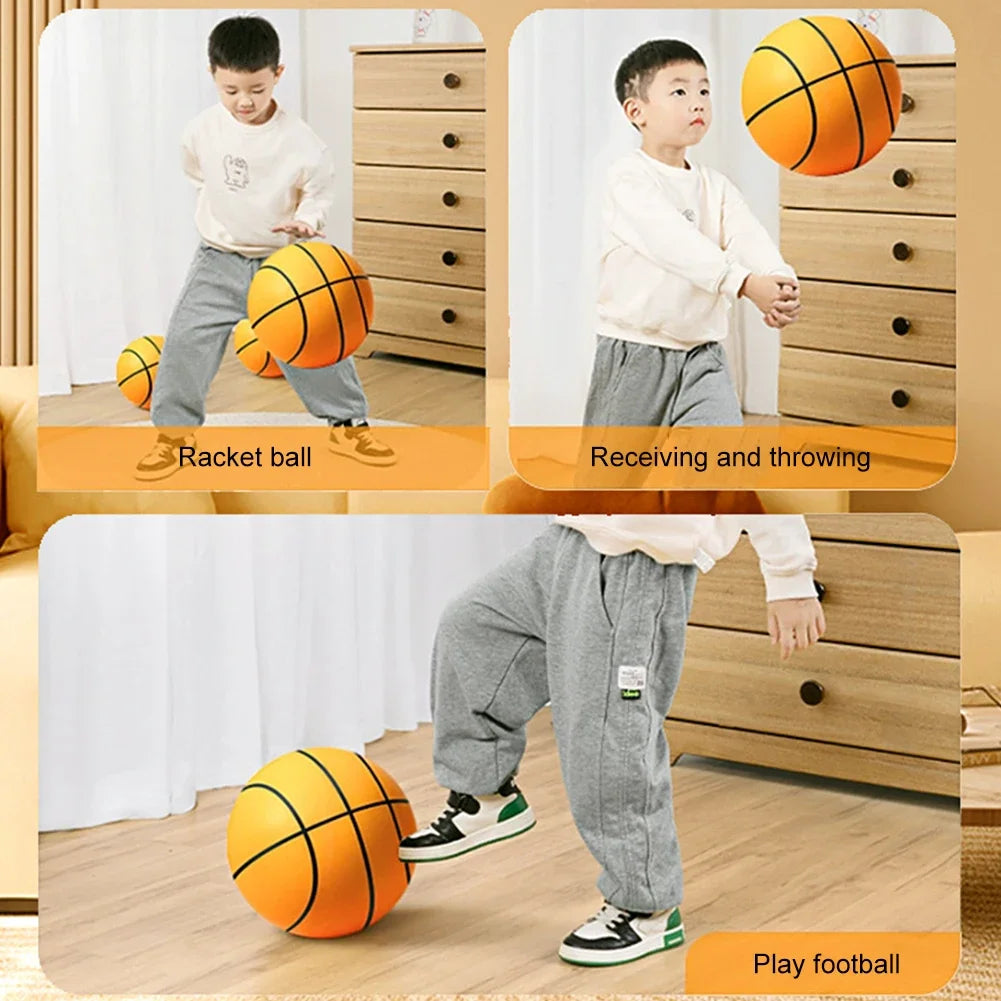 Silent Basketball Indoor Silent Foam Soccer Ball 18/21/24cm Mute Bouncing Ball Silent Basketball Ball Silent Ball Gift for Boys