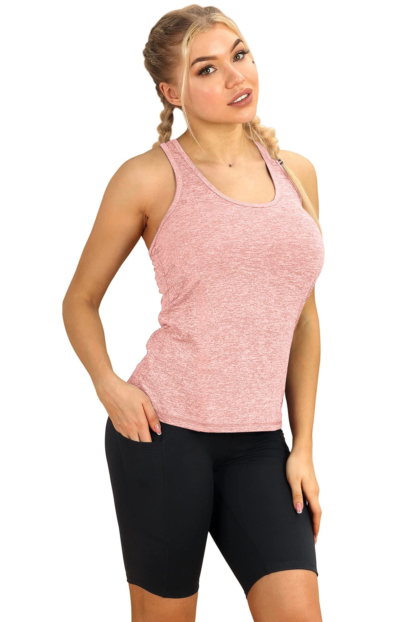 3 Pcs Women Sport tank Tops Loose Yoga Tops Quick Dry Workout Sport Tops
