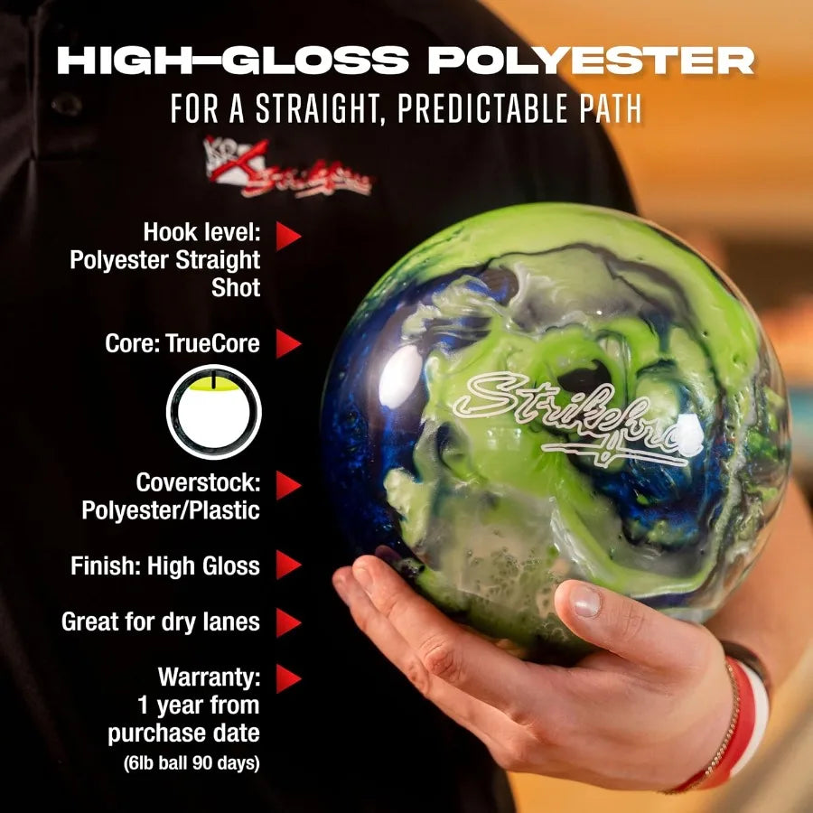 KR Strikeforce Polyester Undrilled Bowling Ball for Beginner to Professional Use