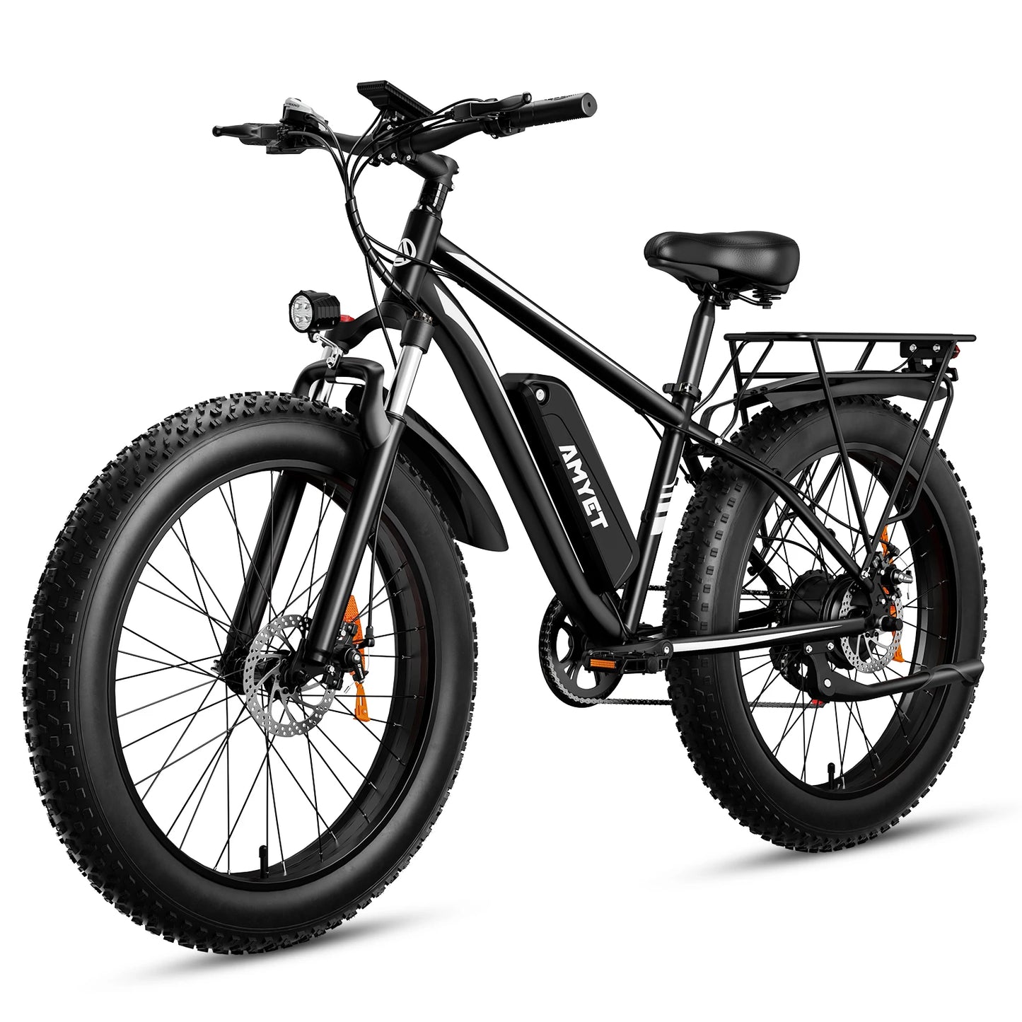 AMYET EB26 Electric Bike for Adults 1000W  48V 15AH E Bike 26" Fat Tire Mountain 31mph Dual Shock Absorber