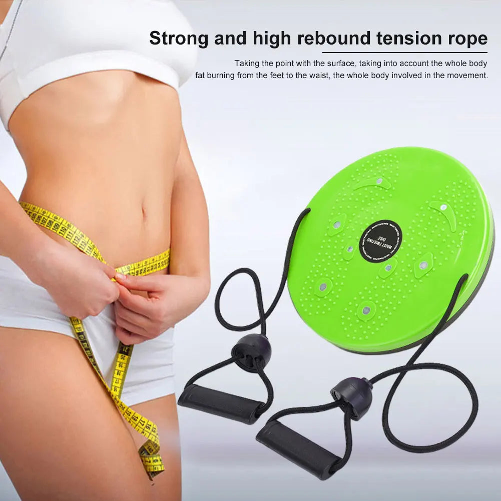 Fitness Disc with Pull Rope Magnetic Massage Plate Multifunction Weight Loss Tool