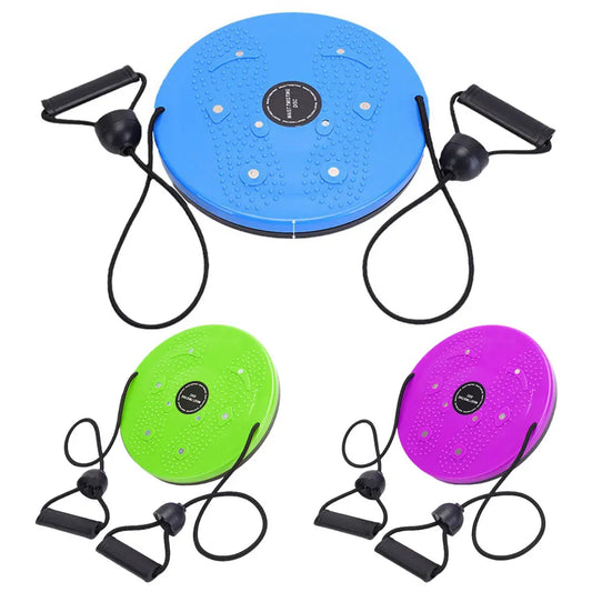 Fitness Disc with Pull Rope Magnetic Massage Plate Multifunction Weight Loss Tool