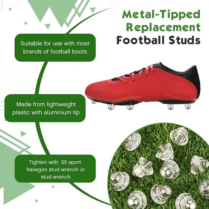 Football Cleat Replacement Studs 12 Pcs Track Shoes With Metal Head
