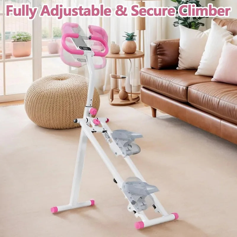 Stair Stepper for Home - Vertical Climber Workout Machine with Stable Frame, Adjustable Handlebar