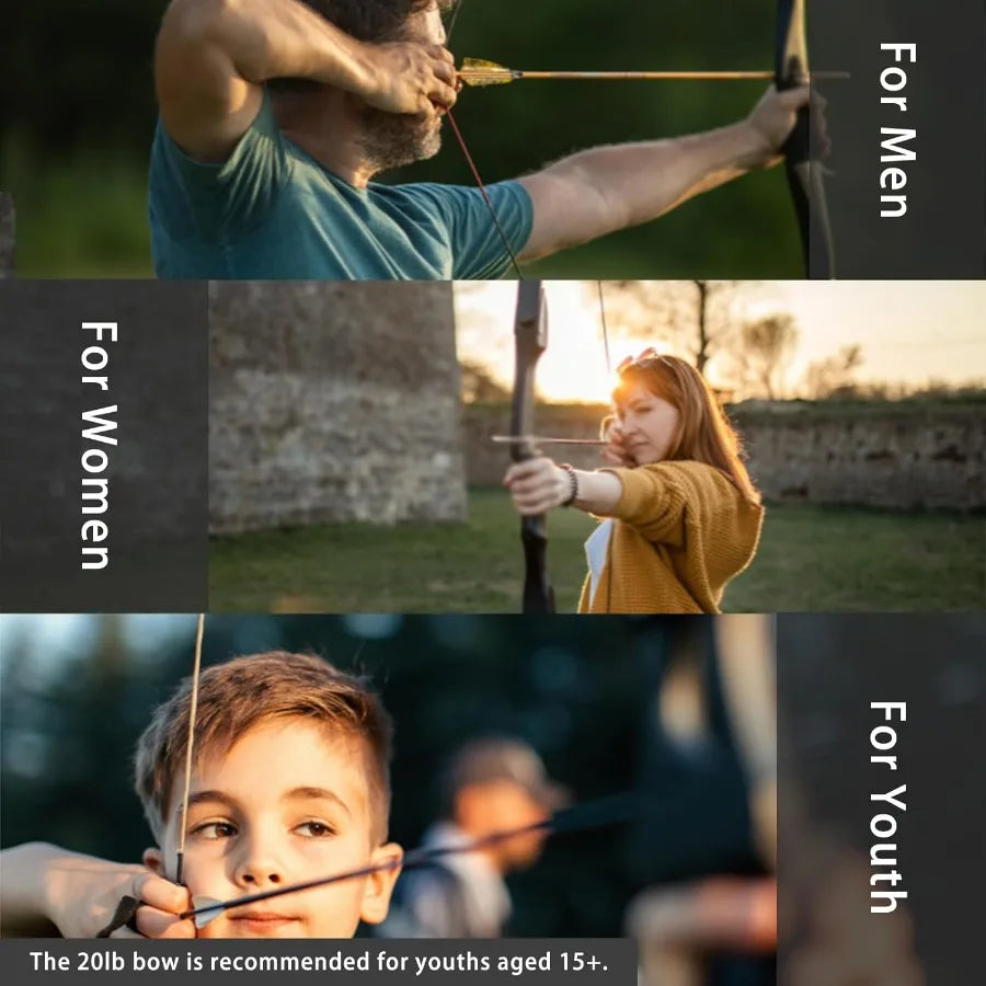 Archery Bow and Arrow Archery Set - Takedown Recurve Bow for Adults, Youth, Beginner 20lbs Left or Right Handed
