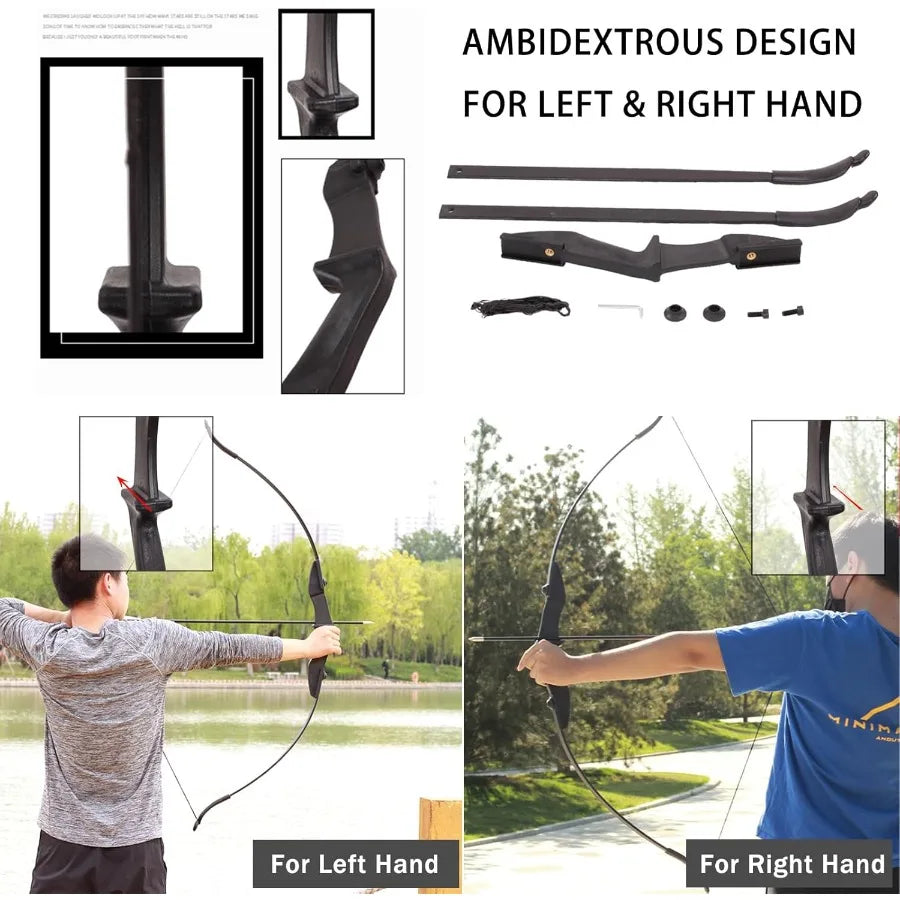 Archery Bow and Arrow Archery Set - Takedown Recurve Bow for Adults, Youth, Beginner 20lbs Left or Right Handed